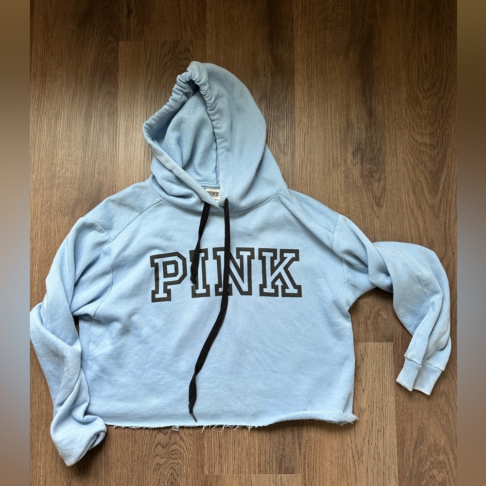 Vintage PINK Cropped Hoodie